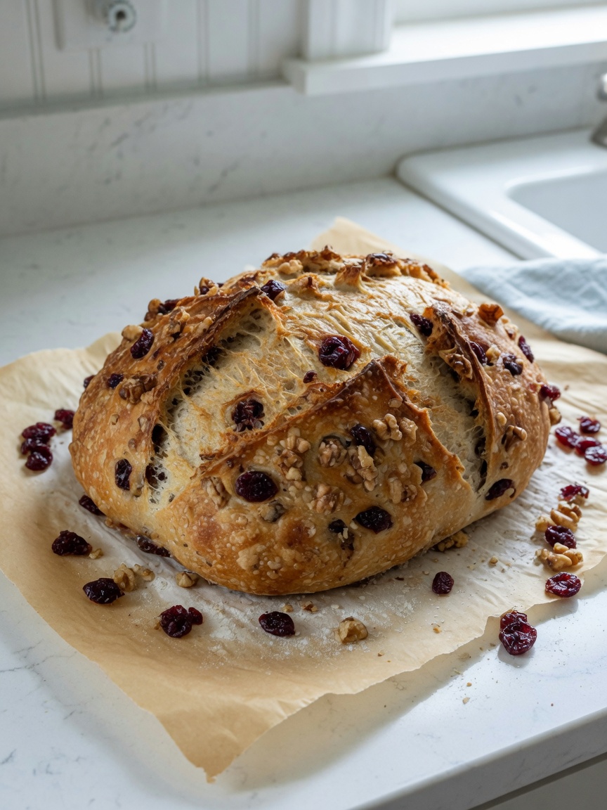 Cranberry & Walnut Sourdough Bread from Knead To Know home bakery